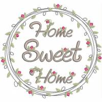 Zwei Stickdateien - Vintage  " Home Sweet Home "  Füllstich,  div. Formate Bild 1