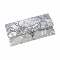 Damen Portemonnaie Geldbörse groß grau mit Vogelmotiv Geldbeutel Frau Bild 1
