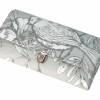 Damen Portemonnaie Geldbörse groß grau mit Vogelmotiv Geldbeutel Frau Bild 2