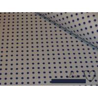 9,50 EUR/m Stoff Baumwolle Punkte dunkelblau - weiß Ökotex100 Bild 1