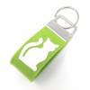 Schlüsselanhänger Katze Front Wollfilz personalisiertes Geschenk mini klein kurz Bild 3