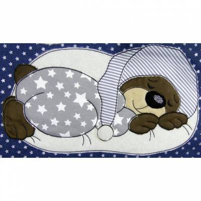 *  Teddybär - Knuddelbär mit Schlafmütze  *  16x26 + 20x30