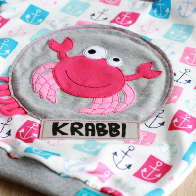 Applikationsvorlage Krabbe Krabbi | PDF-Datei