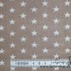 9,50 EUR/m Stoff Baumwolle Sterne weiß auf beige / braun Bild 2