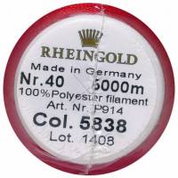 5000m - Maschinenstickgarn  "  Madeira Rheingold  -  kräftiges Rot  5838  "  100% Polyester Bild 2