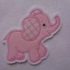 Applikation / Aufnäher niedlicher Elefant  rosa Bild 2