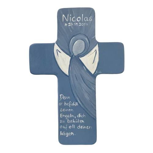 Taufkreuz Holzkreuz Kinderkreuz Engel  zur Taufe/Geburt/Kommunion