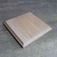 Unbehandelter Holzsockel für 3d Handabdruck oder Fußabdruck, Buche Bild 1