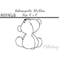 Doodle Stickdatei "Teddy" 10x10 Bild 1