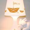 Kinderlampe Schlummerlampe "Papierschiffchen mit Name" Schiffchen, personalisierte Tischlampe Bild 5