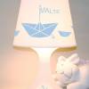 Kinderlampe Schlummerlampe "Papierschiffchen mit Name" Schiffchen, personalisierte Tischlampe Bild 7