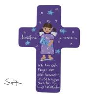 Schutzengel Kreuz für Mädchen Kinderkreuz.  Geschenk zur Einschulung Bild 1