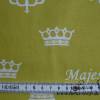 9,40 EUR/m Stoff Baumwolle Kronen auf anis apfelgrün Majesty Bild 3