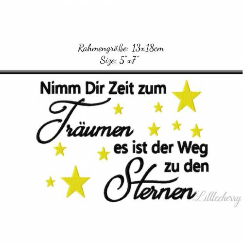 Stickdatei "Zeit zum Träumen" 13x18