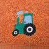 Seiftuch für Kinder - orange - Traktor Bild 2