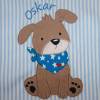 Namenskissen, Kuschelkissen Doodle Stickerei Hund mit Halstuch und Namen 40x40 cm, Hülle & Inlett Bild 3