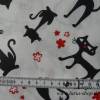 9,80 EUR/m Stoff Baumwolle schwarze Katzen auf weiß Bild 2
