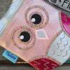 rosa glitzerndes Eulentäschchen in Gr. S mit Reißverschluss für Schminksachen und wichtige Dinge Bild 3