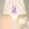Kinderlampe mit Hasenmotiv "Bis zum Mond und wieder zurück" Farbe individualisierbar Bild 3