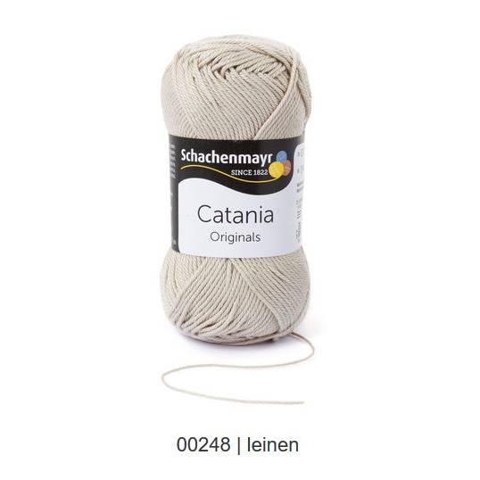 Schachenmayr Catania - 100 % Baumwolle - 50 g Knäuel - Farbe 248 leinen Bild 1