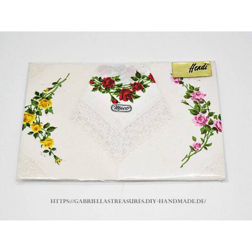 24 rein weiße Damen Stoff Taschentücher mit Satinkante 100% BAUMWOLLE 29x29cm 