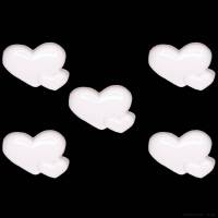 Kinderknöpfe Herzen als Kunststoffknöpfe in weiß 20 mm Bild 1