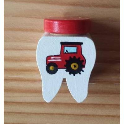 Zahndose Traktor Name Milchzahndose Zahnfee  Zahnaufbewahrung Handarbeit