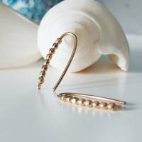 Kleine minimalistische Ohrringe Gold filled 20 mm, offene goldene Creolen, minimalistischer Schmuck Bild 1