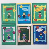 Glückwunschkarte für kleine Jungen, Klappkarte 10,5 cm x 14,8 cm mit farblich passendem Umschlag Bild 1