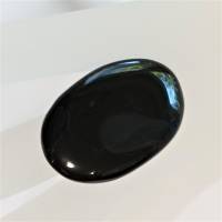 Ring schwarz Achat oval 25 x 37 Millimeter großer schmaler Stein statementschmuck Herrenring Bild 3