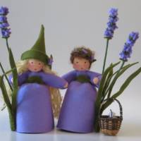 Lavendel Mädchen - Blumenkind - Jahreszeitentisch - Waldorf Art Bild 3