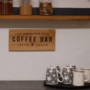 Kleines Holzschild Coffee Bar Küche Kaffee Bild 1