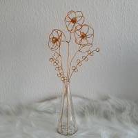 Nelken Drahtblumen Set / Blumen aus Draht Handgemacht/ Minimalistische nachhaltige Deko Bild 1