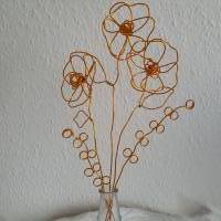 Nelken Drahtblumen Set / Blumen aus Draht Handgemacht/ Minimalistische nachhaltige Deko Bild 2