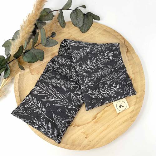 Dinkelkissen Grau, Kammerkissen mit 3 Kammern und Biodinkel gefüllt aus Baumwolle, Wärmekissen