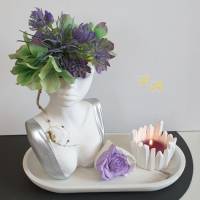 Vase mit Frauenkopf - viele Möglichkeiten zum Dekorieren ! Bild 3