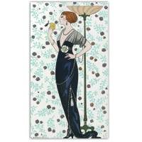 Leinwandbild Mode Fashion Illustration 1912 Abendkleid Glamour Paris - Modemagazin Vintage Art - Kunstdruck - Wanddeko Bild 1