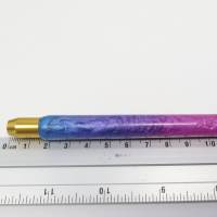 Häkelnadelset  mit austauschbaren Haken in 8 verschiedenen Stärken. Griff ummantelt mit Polymer Clay  pink lila blau Bild 7