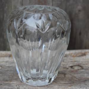 schwere Vase 24 % Bleikristall Vintage 50er 60er Jahre Bild 2