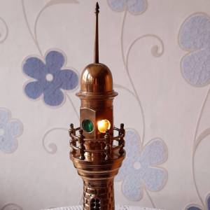 Vintage Leuchtturm aus Messing, 50er Jahre Bild 7