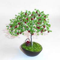 Bastelanleitung Perlenbäumchen – Apfelbaum Bonsai aus Perlen und Draht - und Liebe Bild 2