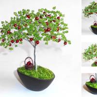 Bastelanleitung Perlenbäumchen – Apfelbaum Bonsai aus Perlen und Draht - und Liebe Bild 5
