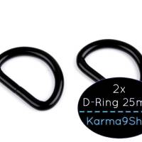 2 D-Ringe 25mm #2 schwarzmatt Bild 1