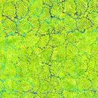 Stoff aus der Tonga Gumdrop Batik Collection "Neon Stamped Leaves", Meterware, Preis pro 0,5 lfdm Bild 1