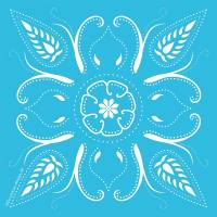 10 Untersetzer für Getränke Kachel, Glasuntersetzer mit Blüte in Hellblau/Weiß Bild 1