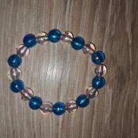 Perlenarmband blau/durchsichtig Bild 1