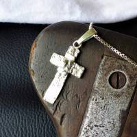 Kreuzanhänger in Silber 925 für Männer und Frauen Goldschmiedearbeit Bild 3
