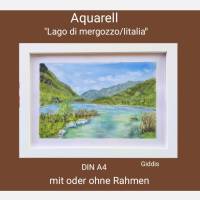 Aquarell, DIN A4 "Lago di mergozzo", original & signiert Bild 1