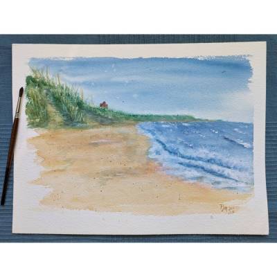 Aquarell „Vedersö Klit 2023“