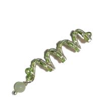 Zopfperle mit Jade grün handmade Haarschmuck auch für Dreadlock wirework handgemacht Bild 1